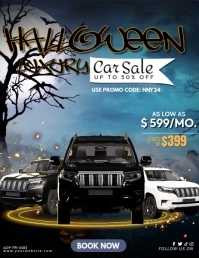 Halloween Car Sale ใบปลิว (US Letter) template