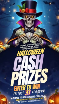 Halloween Cash Prizes Instagram Story template