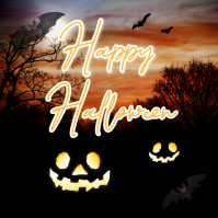 Halloween Celebration Instagram Post Instagram-opslag template
