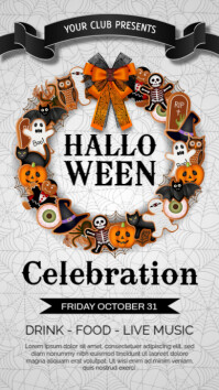 Hvid Halloween Celebration Instagram Story Template