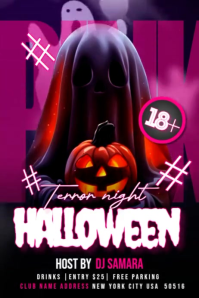 Halloween Celebration Video Ads Poster template