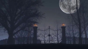 Schwarz Halloween Celebration Ekran reklamowy Template