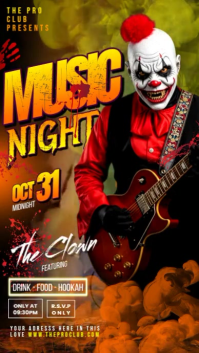 Hitam Music Night Event Ролик Reels в Instagram Template