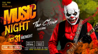 Halloween Clown Music Night Thumbnail template