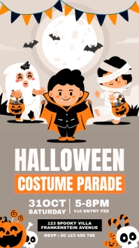 halloween club event Instagram Story template