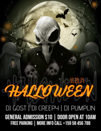 Halloween Club Flyer Template Flyer (us Letter)