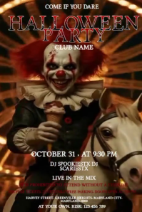 Bruin Halloween Club Party Plakat Template