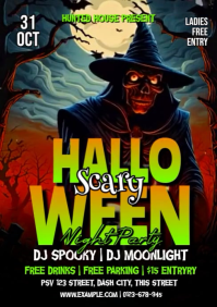 Halloween Club Night A4 template