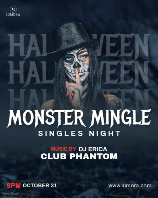 Halloween Club Night Event Instagram Portrait template