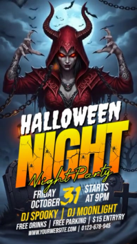 Halloween Club Night Instagram Story template