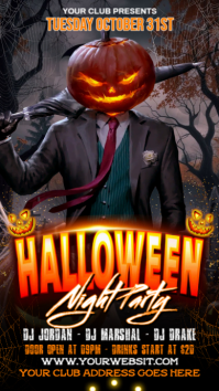Halloween Club Night Party Instagram Story template