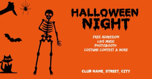 Red Halloween Event Facebook Event Cover Template