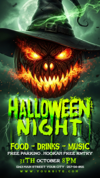 Halloween Club Night Party Instagram Story template