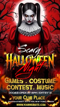 Halloween Club Night Party  Instagram Story template