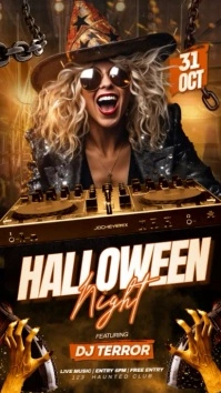 halloween club party Instagram Story template