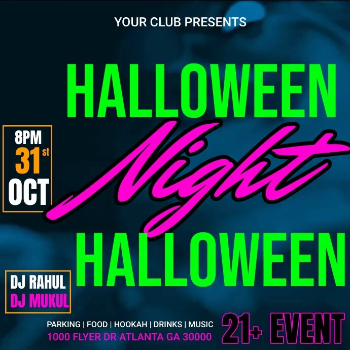 Halloween Club Party Halloween Season Template PosterMyWall halloween-club-party-halloween-season-template-postermywall