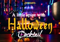 Halloween cocktail postcard Postal template
