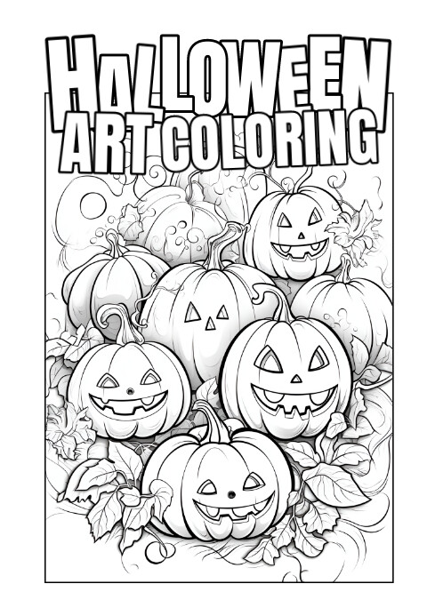 Halloween Coloring Pages A4