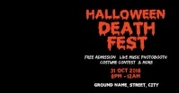 Halloween fest facebook event cover video Facebook-Veranstaltungscover template