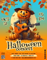 Halloween Concert Flyer template