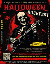 Halloween Concert Flyer Pamflet (Letter AS) template
