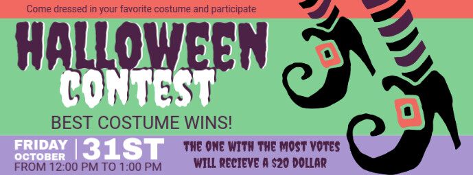 Halloween Contest Vintage Facebook Cover Photo template