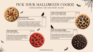 Halloween Cookie Menu Cafe Minimal Digitalanzeige (16:9) template