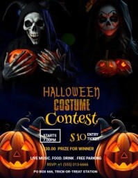 Halloween costume contest Løbeseddel (US Letter) template