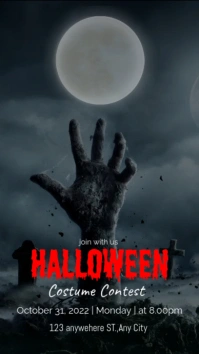 halloween costume contest Digital Display (9:16) template