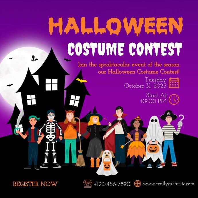 Halloween Costume Contest Template PosterMyWall
