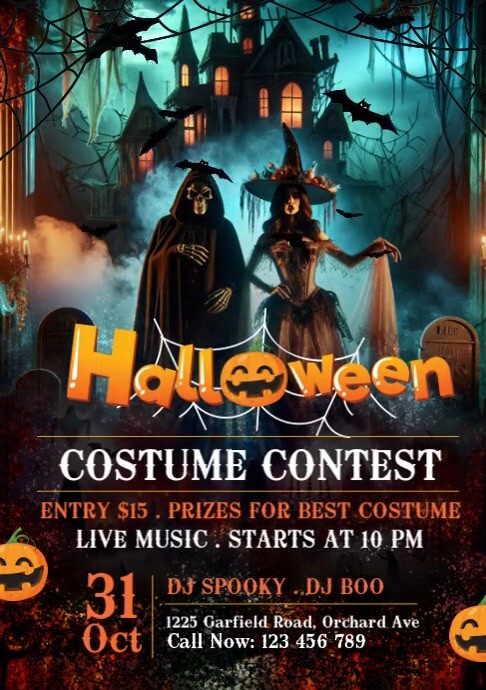 Copy of Halloween Costume Contest Event Template | PosterMyWall