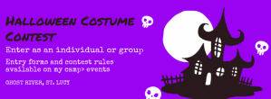 紫色 Halloween Costume Contest Facebook Cover รูปปกบน Facebook Template