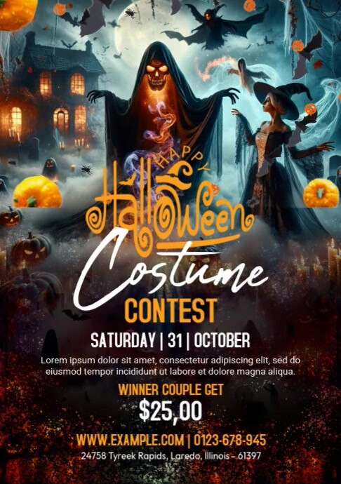 Halloween Costume Contest Flyer Template | PosterMyWall