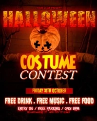Halloween costume contest post Instagram Portrait template