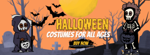 Orange Halloween Costume Facebook-coverfoto Template