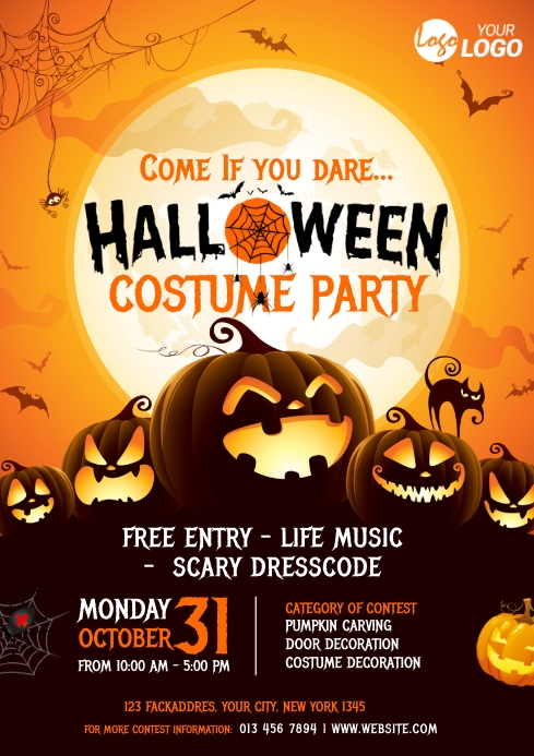 Image 6 for Halloween Costume Party Flyer Templates