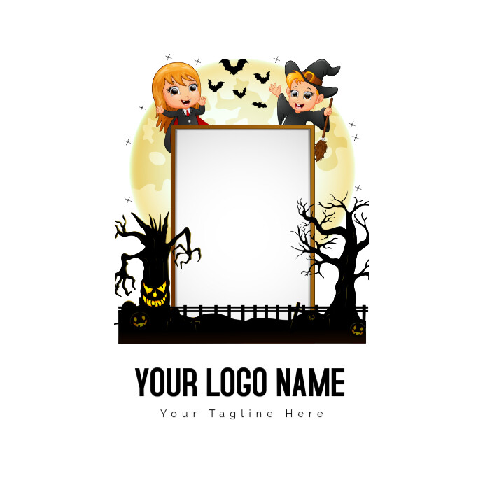 Halloween Costume Illustration Logo template