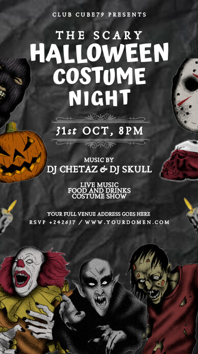 Halloween costume night Template | PosterMyWall