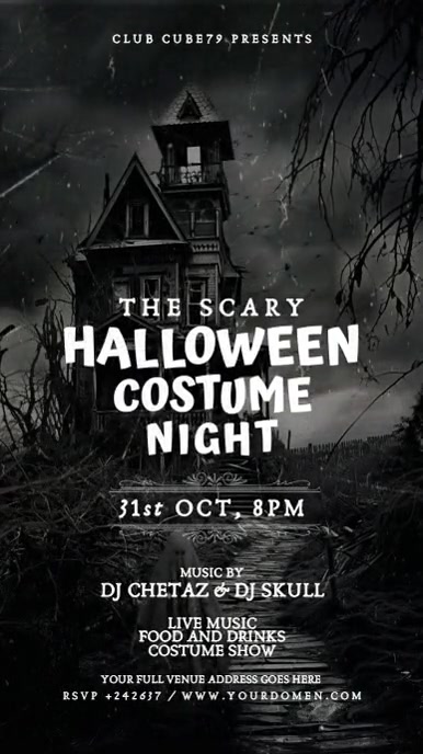 Halloween costume night Template | PosterMyWall