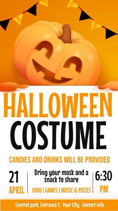 Halloween costume party Template | PosterMyWall
