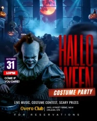 Halloween costume party Instagram Portrait template