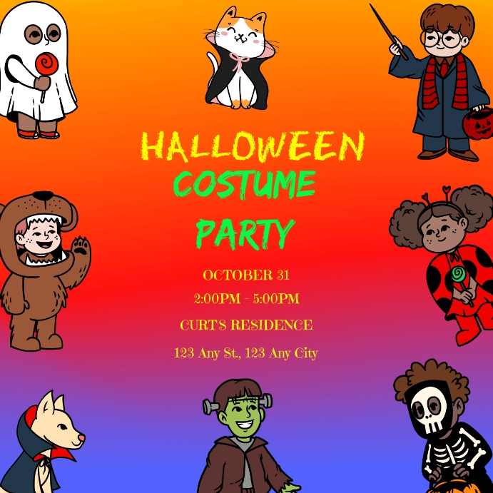 Halloween Costume Party Template PosterMyWall