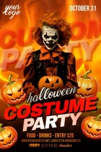 Halloween Costume Party Poster template
