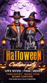 halloween costume party Instagram Story template