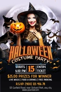 halloween costume party Pinterest Graphic template