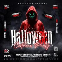 Halloween costume party Post Instagram template