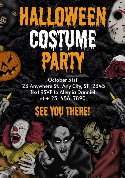 Halloween Costume party Template | PosterMyWall