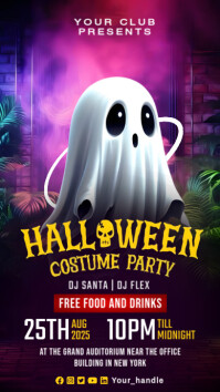 Halloween Costume party Pantalla Digital (9:16) template