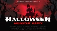 Halloween Costume Party Event Digital Display Board Ekran reklamowy (16:9) template