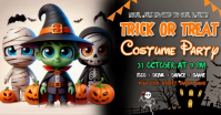 Brown Halloween Costume Party Ibinahaging Larawan sa Facebook Template